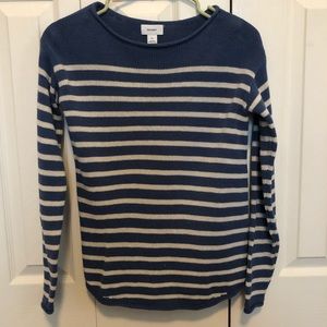 XS Navy & White Striped Sweater